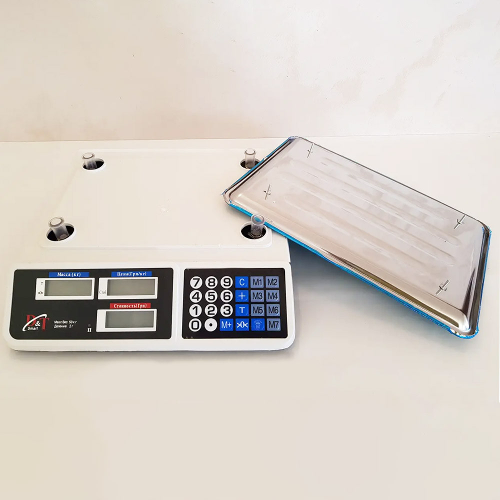 Торговые весы до 50 кг, со счетчиком цены, от сети и аккумулятора, DT 809 / Электронные весы / Настольные весы Киев - изображение 10