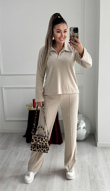 Женский базовый вязаный костюм двойка из ангоры Таш, 46/48 Одесса - изображение 8