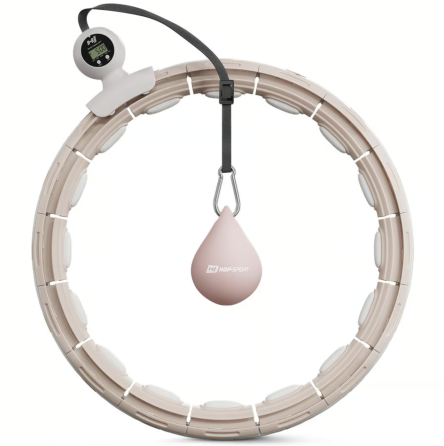 Хулахуп Hop-Sport HS-C113HH масажний з обважнювачем та лічильником бежевий Київ