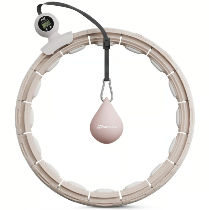 Хулахуп Hop-Sport HS-C113HH масажний з обважнювачем та лічильником бежевий Киев - изображение 3