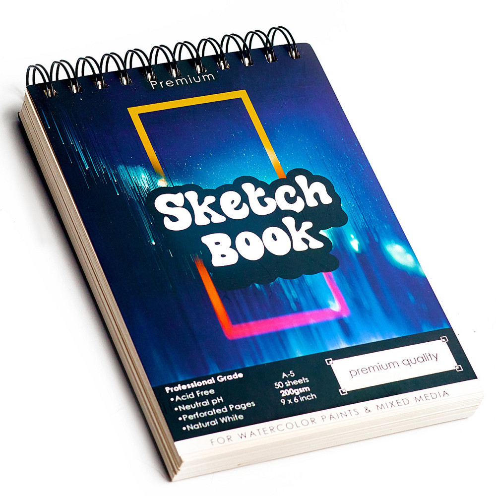 Скетчбук с акварельной бумагой  А5  200 г\м2 для скетчинга для рисования, альбом 50 листов Каменец-Подольский - изображение 3