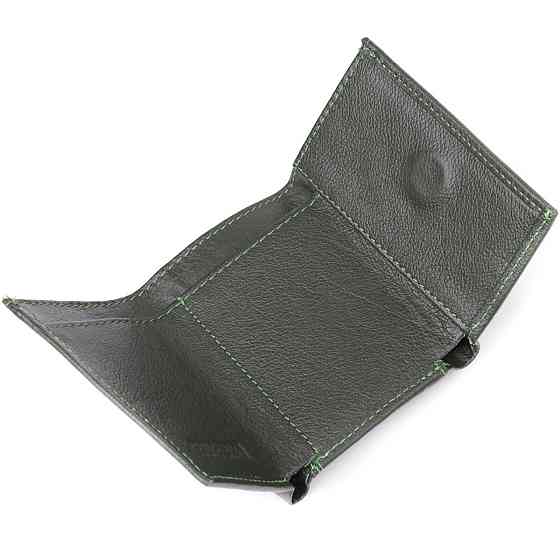 Жіночий мініатюрний гаманець із натуральної шкіри ST Leather 23083 Зелений Київ