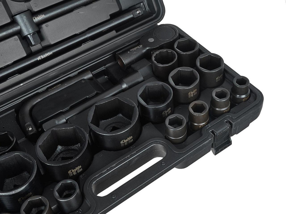 Набір ударних торцевих головок "Keltin" [к-т 26шт]: (3/4" 12-гранні 17-50мм ), (3/4" 6-гранна 36мм, 1" 6-гранні 55-65мм)+аксу Стрий - фото 4