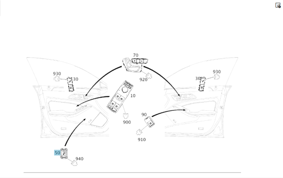 Mercedes-Benz  A2129059200 9107 Кнопка відкриття багажника на дверях водія E-class W212 C-Class Coupe C204 CLS C218 CLA C117 SL R231 Одесса