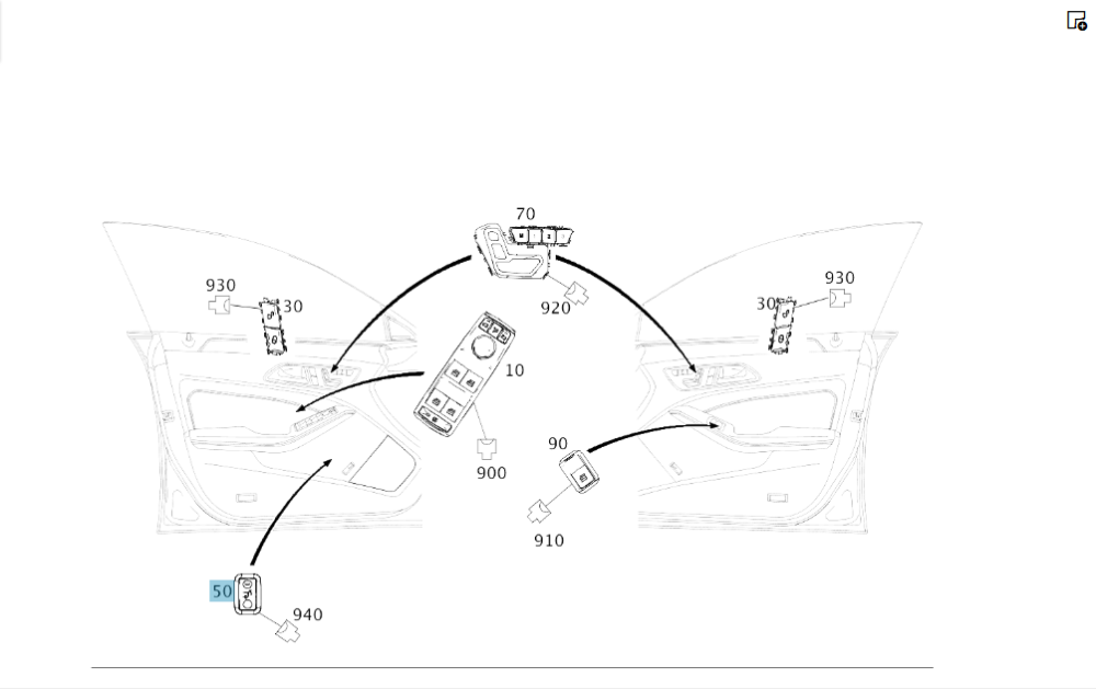 Mercedes-Benz  A2129059200 9107 Кнопка відкриття багажника на дверях водія E-class W212 C-Class Coupe C204 CLS C218 CLA C117 SL R231 Одесса - изображение 2