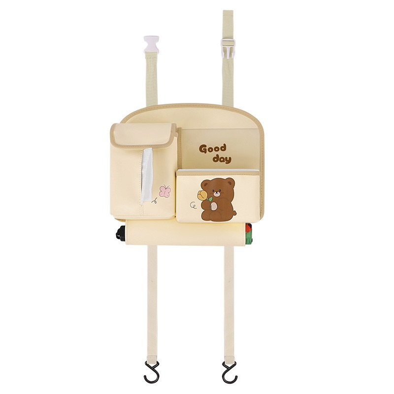 Детский автомобильный органайзер, накидка на сидение, органайзер в машину, бежевый цвет Каменец-Подольский - изображение 6