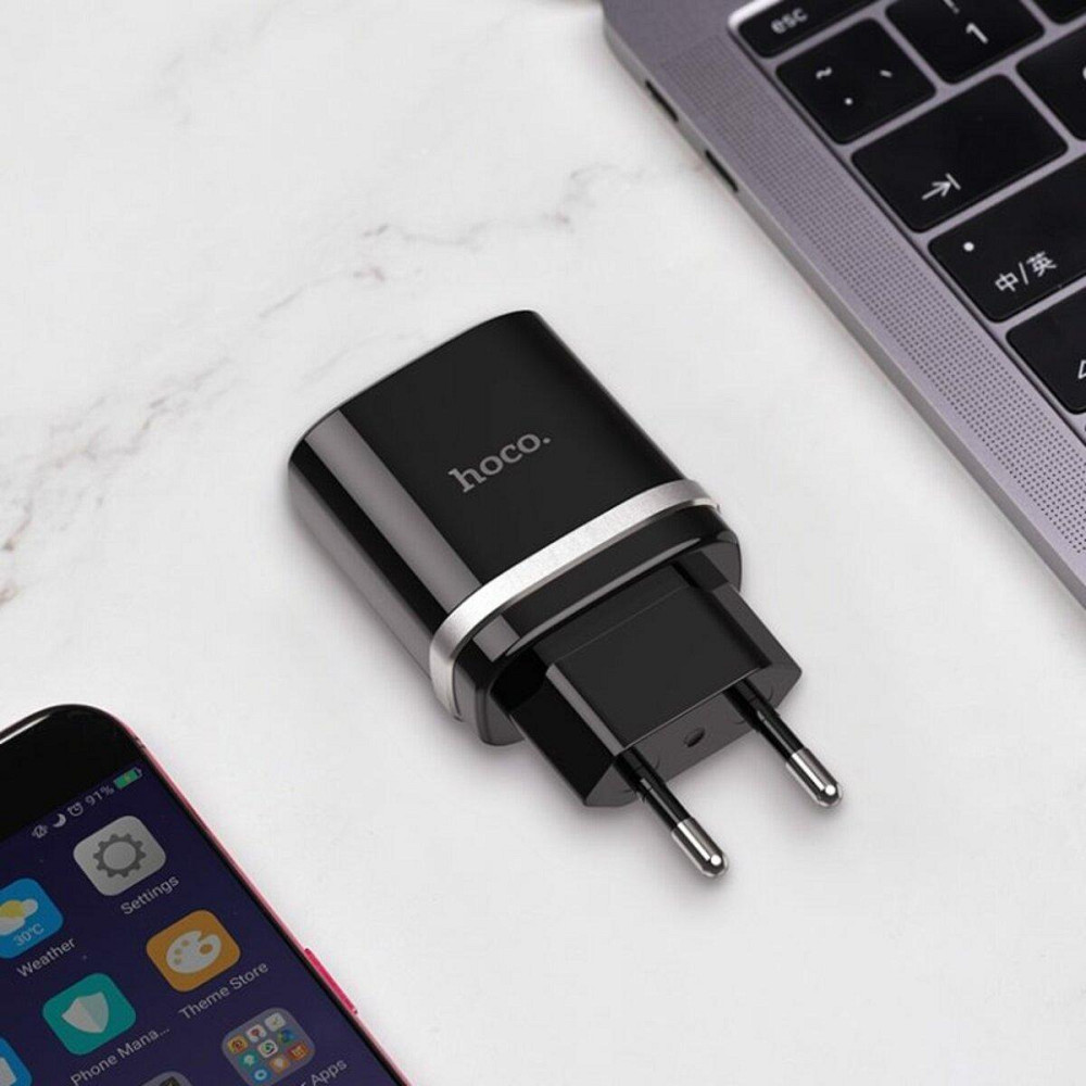 Сетевое зарядное устройство HOCO C12Q Smart QC3.0 charger, цвет черный 6931474716255 Одесса - изображение 4