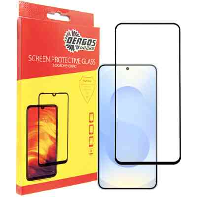 Стекло защитное Dengos Full Glue Samsung Galaxy S25 (black) (TGFG-389) Винница