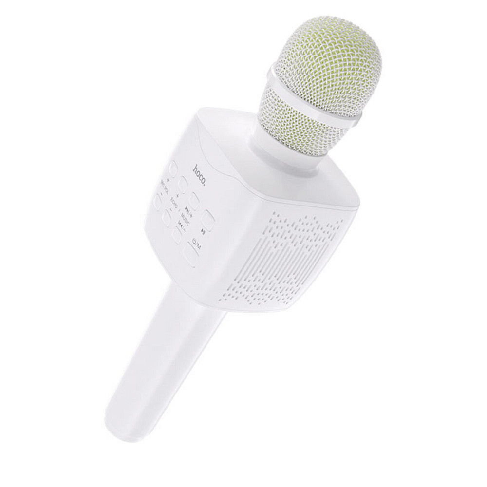 Портативна колонка HOCO BK5 Cantando karaoke microphone White Киев - изображение 1