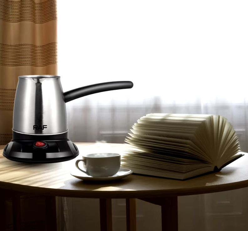 Кофеварка Domotec/RAF R-150 500мл 600Вт, Электротурка для кофе  кнопка ВКЛ/ВЫКЛ с подсветкой Одесса - изображение 5