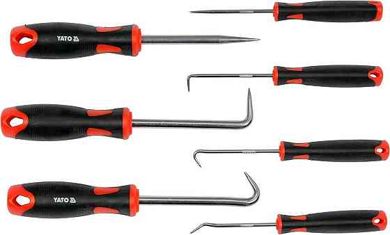 Гачки з наконечниками різної форми YATO і шило, компл. 7 шт [6/24/192] Одесса