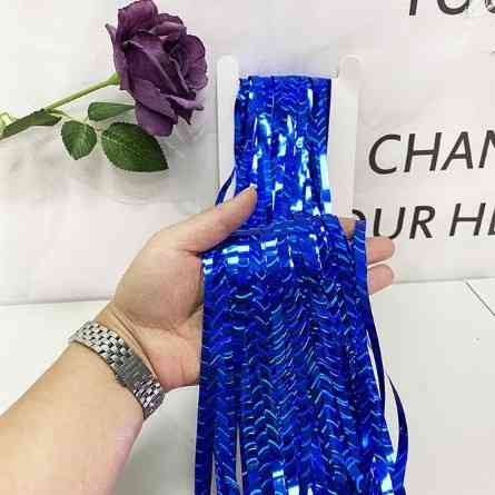 Дождик для фотозоны с блестящей голограммой 2 м на 1 м синий Киев