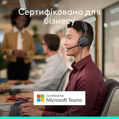 Наушники Logitech Zone Wired 2 for Business USB Graphite (981-001615) Вінниця - фото 6