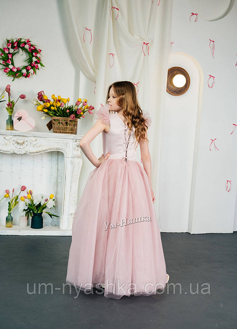 Пудровое платье пышное на 5-7, 10-12 лет Кривой Рог - изображение 6