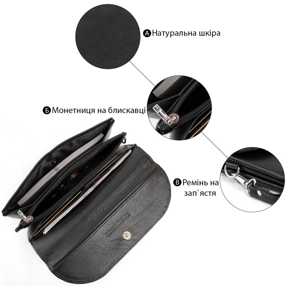 Клатч из кожи женский ST Leather 19316 Черный Київ - фото 4