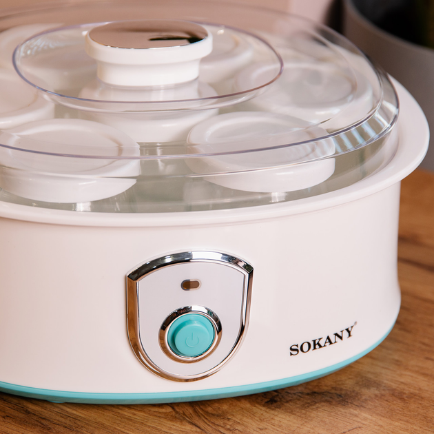Sokany Йогуртниця електрична на 7 баночок по 180 (мл) апарат для приготування йогурту 20 Вт йог Коломия - фото 8