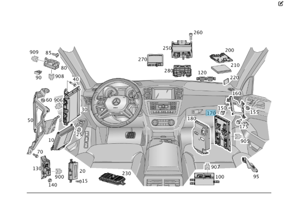 Mercedes-Benz  A1669001816 Блок SAM передній ML/GLE W166 GLE Coupe C292 GL/GLS X166 Одеса