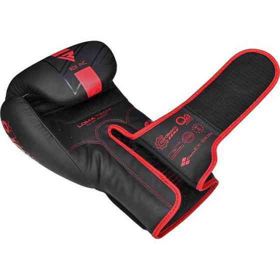 Боксерські рукавиці RDX F6 Kara Matte Red 16 унцій (капа в комплекті) Кам'янське