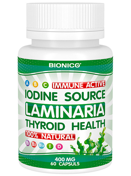 Ламинария, природный источник йода, для здоровья щитовидной железы, похудение, 60 капс. Киев - изображение 1