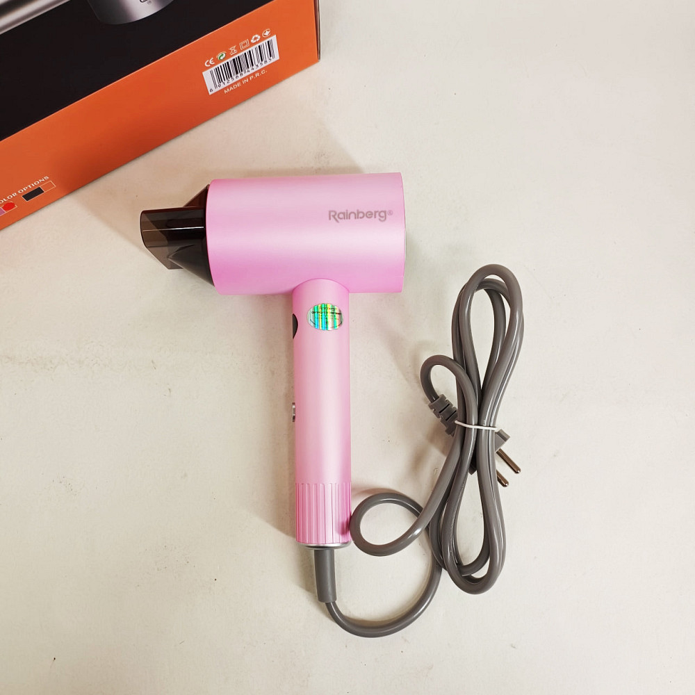 Фен з іонізацією і регулюванням температури Rainberg, Фен для дому та подорожей, Електрофен з насадками GV-37 Львів - фото 2