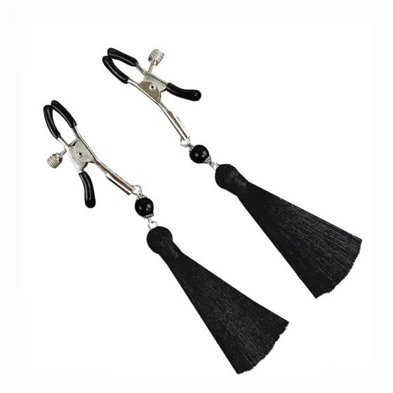 Затискач для сосків Art of Sex - Nipple clamps Black Tassels Львів