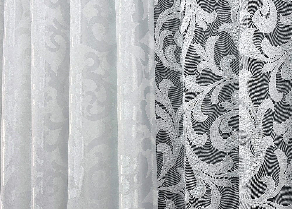 Комплект штор VR-Textil Жаккард Вензель 200х270 2шт и Тюль 600х270 418ш-1147т Белый 71-101/7 Киев - изображение 7
