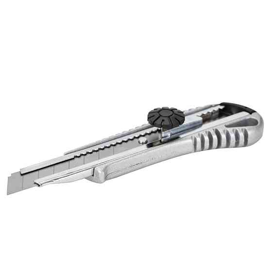 Ніж будівельний (металічний корпус) лезо 18 мм гвинтовий замок SIGMA (8211031) Київ