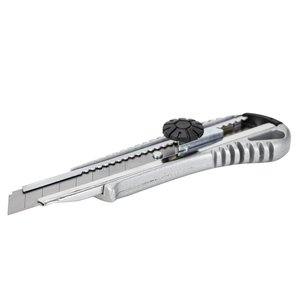 Ніж будівельний (металічний корпус) лезо 18 мм гвинтовий замок SIGMA (8211031) Київ - фото 3