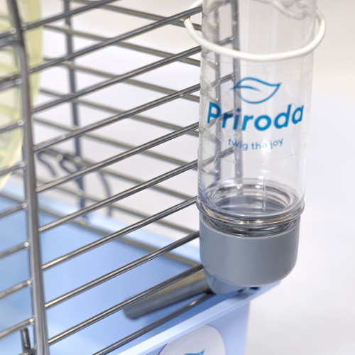 Клетка Природа Фаворит для джунгарских хомяков и мышей с колесом хром/голубая 30x20x24 см Киев - изображение 4