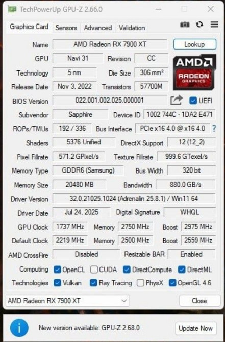 Видеокарта Sapphire PCI-Ex Radeon RX 7900 XT NITRO+ Gaming OC Vapor-X. Харьков - изображение 1