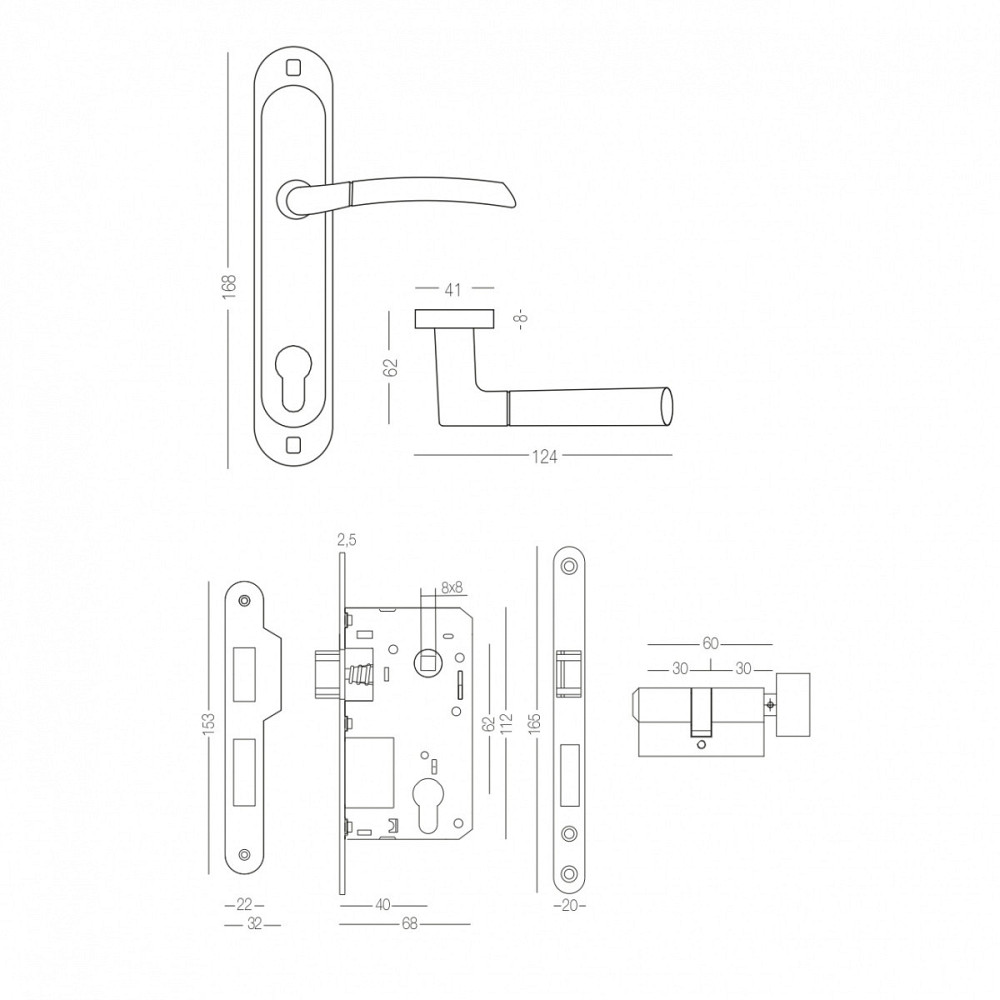 КОМПЛЕКТ A-1210 PZ AB: РУЧКА НА ПАНЦЕ ПОД PZ С МЕХАНИЗМОМ И ЦИЛИГРЕМ Киев - изображение 2