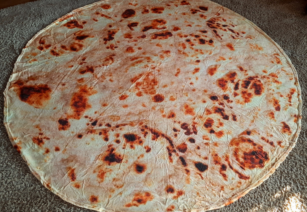 Плед Лаваш Поджаренный170 см ОРИГИНАЛЬНОЕ ФОТО 3D принт бурито покрывало в виде лаваша Кременчуг - изображение 6