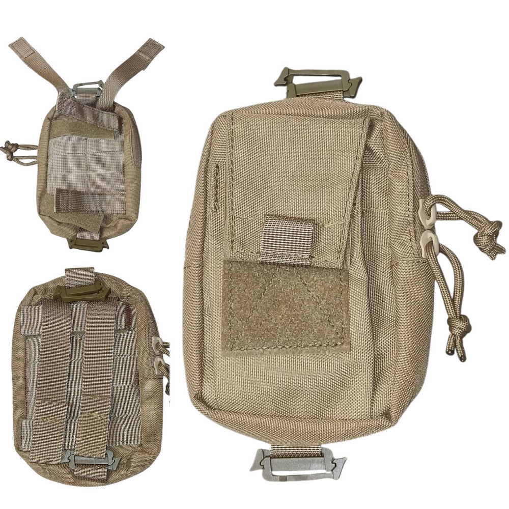 Поясная сумка тактическая мужская 2 кармана 18 на 12 см зеленый Киев - изображение 1