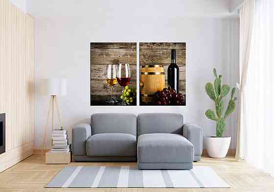 Модульная картина в гостиную / спальню  Винна атмосфера  TLV-2_058 120х170 см Київ