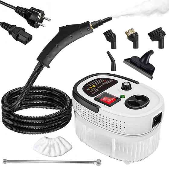 Пароочиститель 2500Вт, 8 насадок + Подарок Электрощетка для уборки 3в1 Magic Brush / Паровой очиститель Киев