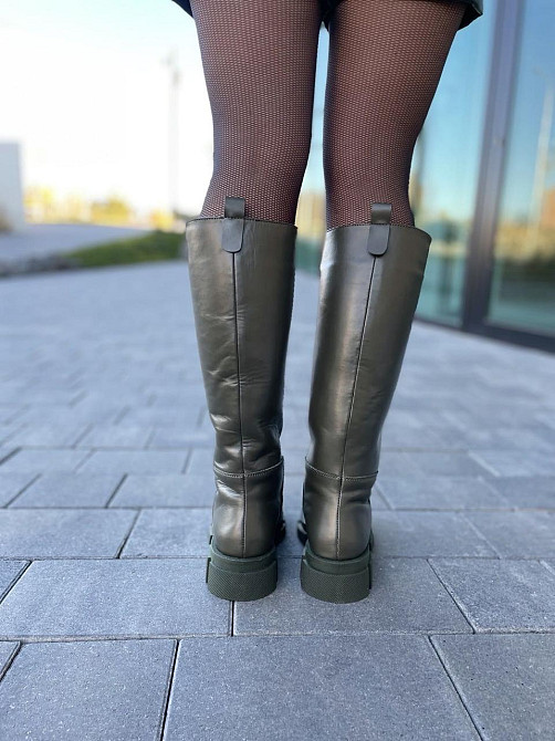 Чоботи жіночі GREMMY хакі натуральна шкіра зима висота 37 см (4860) Коломия - фото 7