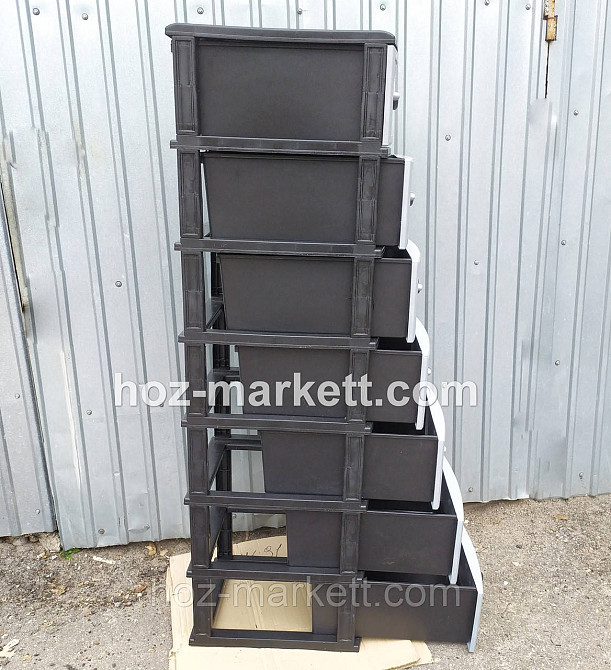 Комод пластиковый Стиль на 7 ящиков серый Харьков - изображение 9