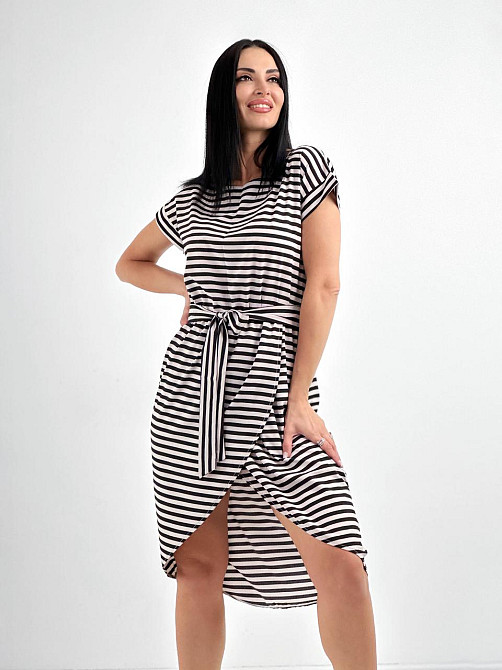 Літня сукня міді на запах "Lady" оптом | Розпродаж моделі Київ - фото 7