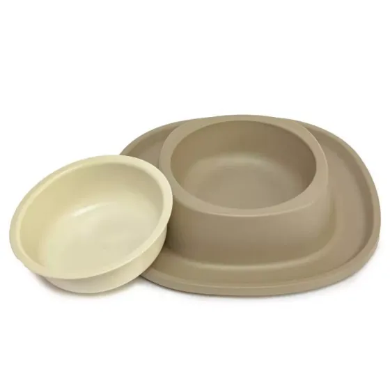 Миска пластикова Soft Touch з м'яким ковриком для собак та котів, розмір 28 x 28 x 5.5 см Київ