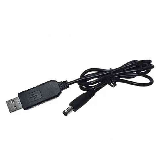 USB-кабель Fonken перетворювач (підвищувальна напруга) USB 5V to DC 12 V (Чорний) Николаев