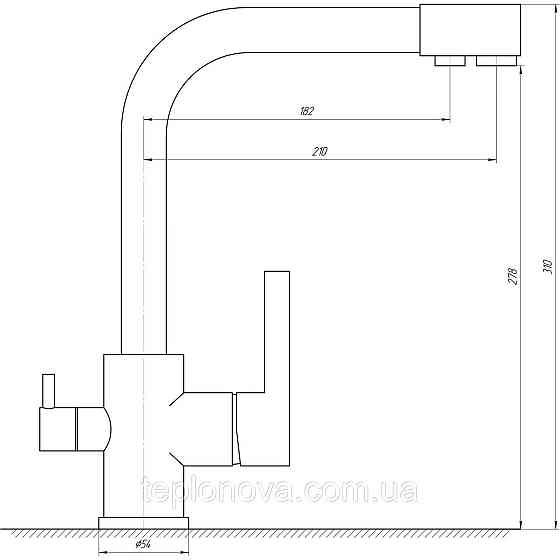 Змішувач для кухні під осмос Globus Lux LAZER GLLR-0444-1-ONIX Чернівці