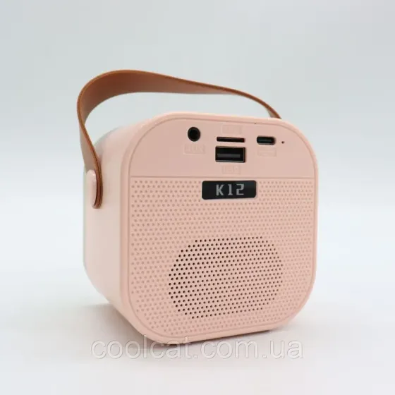 Караоке з 2 мікрофонами К12 + Подарунок Навушники з вушками VZV-23M / Портативна колонка RGB / Дитяче караоке Київ