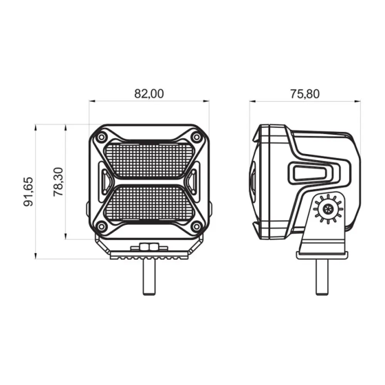 Светодиодная фара StarLight SL-W0320S квадратная, дальний свет WHITE + DRL 20W 1800Lm 5700K 12/24V Харьков