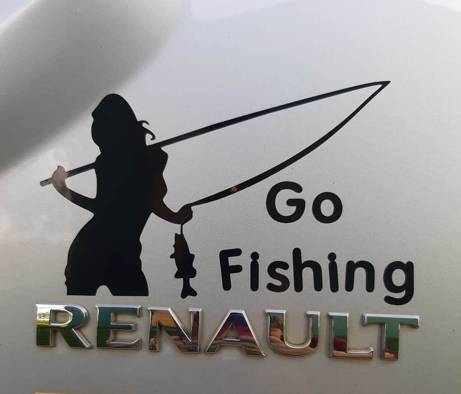 Наклейка на авто На Рибалку Київ - фото 6