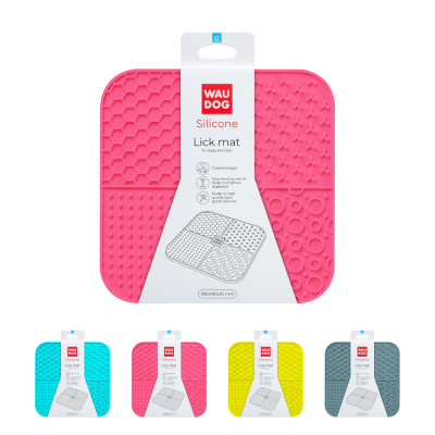 Універсальний посуд для тварин WAUDOG Silicone Килимок для злизування 19х19х1 см рожевий (23527) Вінниця - фото 1