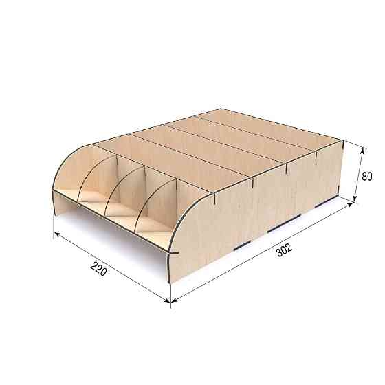 Ящик для денег EKOSTAR 302х220х80 4 ячейки Киев