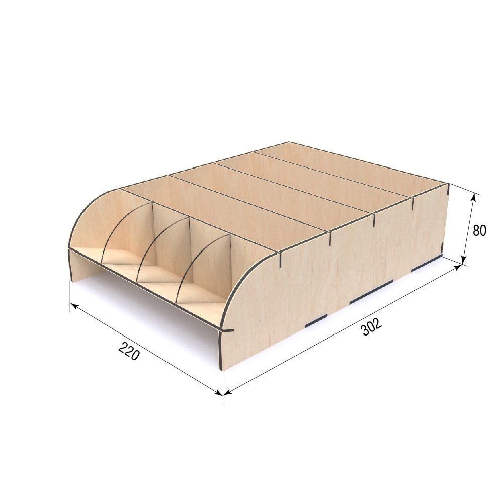 Скринька для грошей EKOSTAR 302х220х80 4 комірки Київ - фото 3
