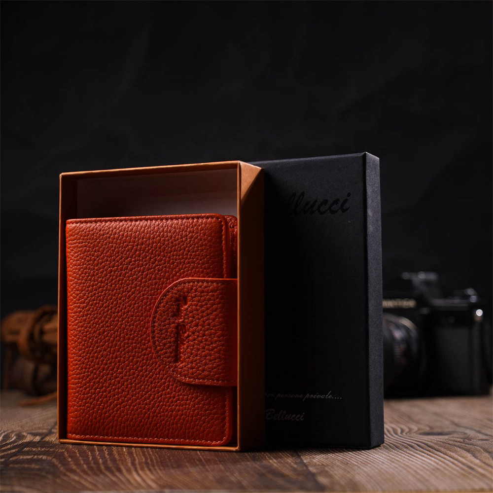 Неповторний жіночий гаманець з натуральної шкіри Tony Bellucci 22064 Помаранчевий Київ - фото 1