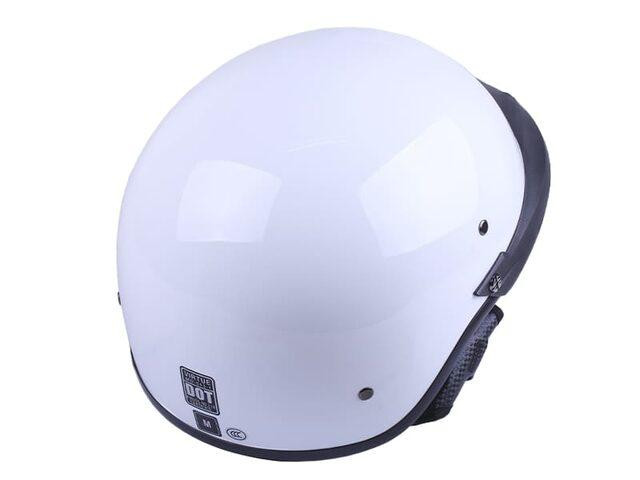 Шлем мотоциклетный MD-513-1, белый глянцевый с черным стеклом, size M Мукачево - изображение 2