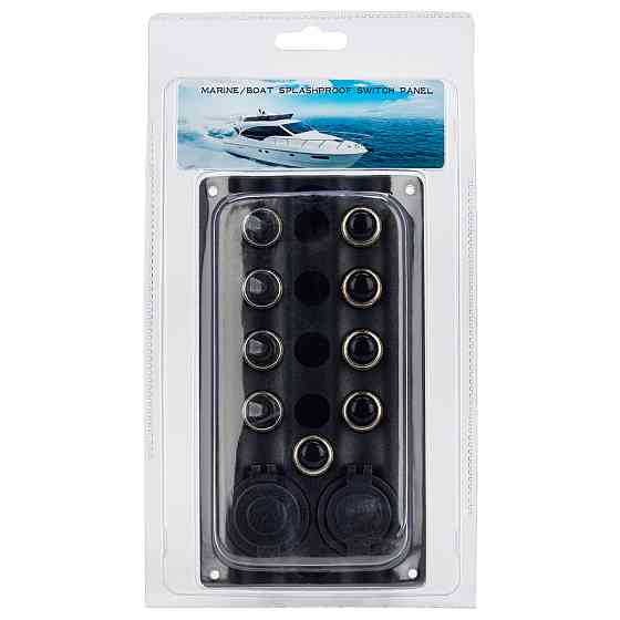 Панель на 4 переключателя автомат 82х107мм + прикуриватель и USB порт HF60-046PN Киев